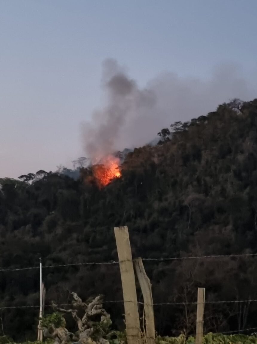 Registro feito no início da noite desta segunda-feira (15/09)